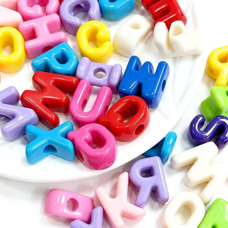 Jewelry Making Education - 250 Grams 6mm Hole Letter Beads