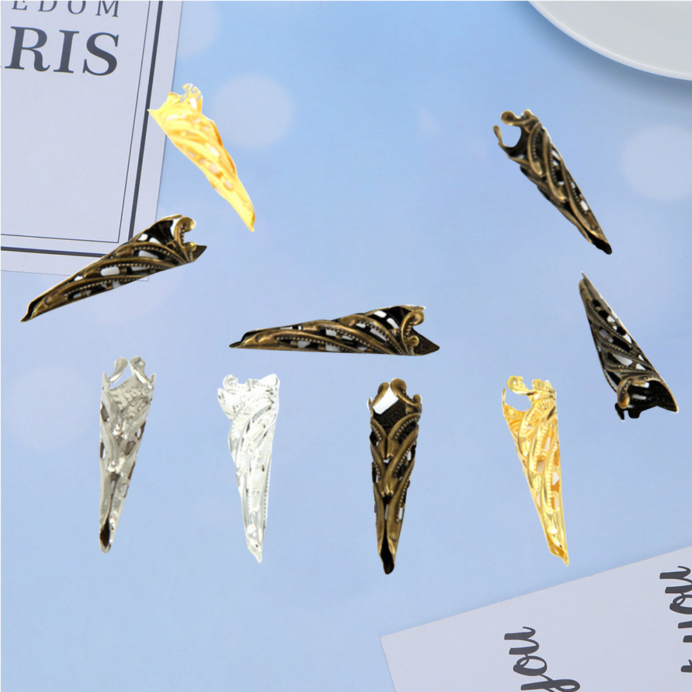 Bead Cap Flower - 200Pcs Handcrafted Butterfly Trumpet Flower Bead