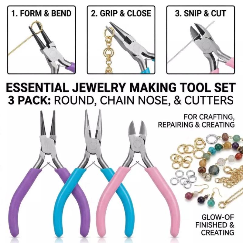 Jewelry Making Needle Nose Pliers - 【L】1/3PCS Jewelry Making Pliers Set Needle