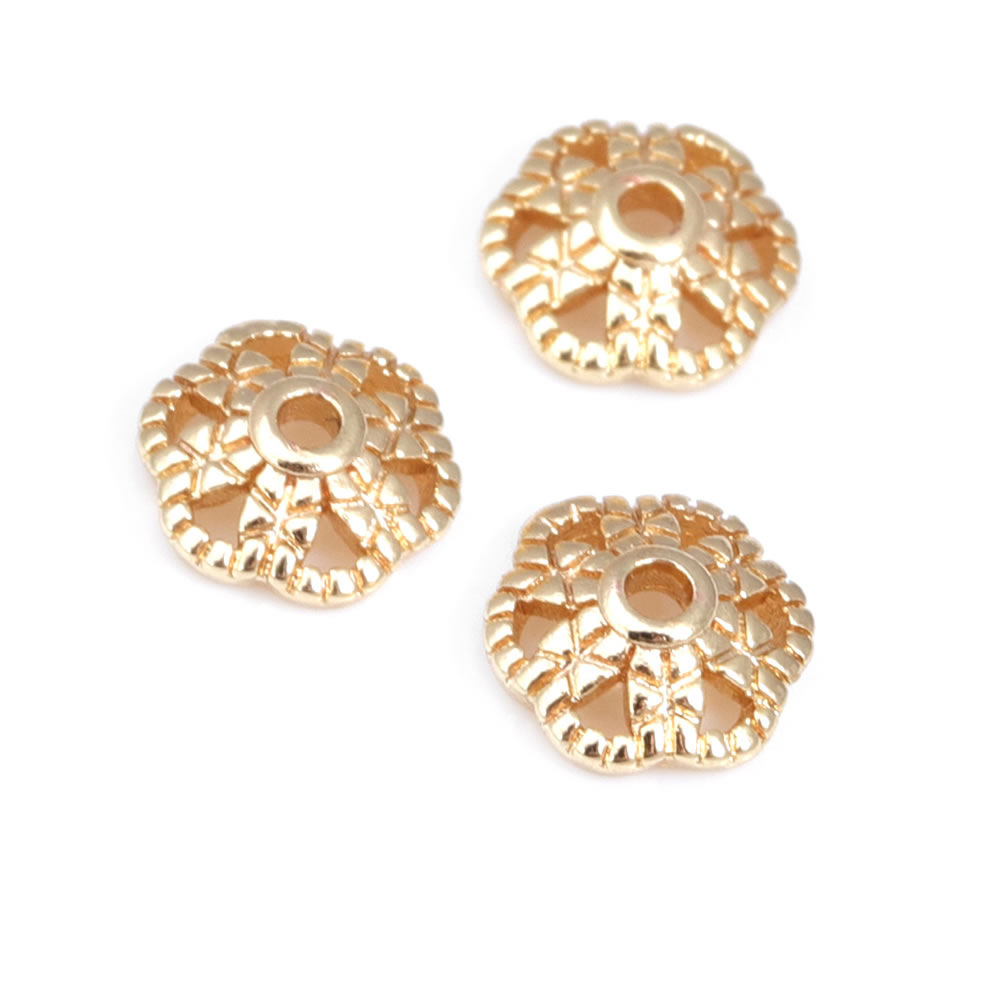 Vàng 14K Màu Đồng Hoa Hạt Mũ T - đánh giá và giá Bead Cap Flower