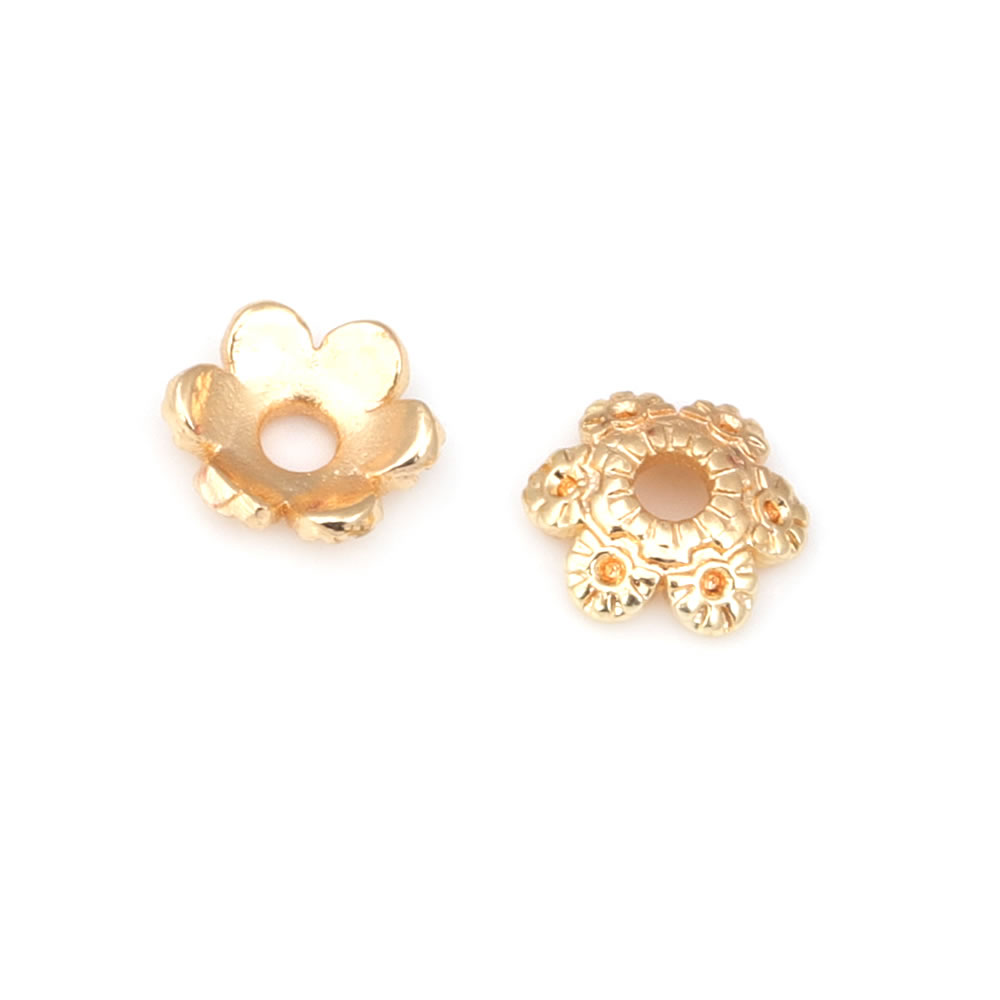 Vàng 14K Màu Đồng Hoa Hạt Mũ T - đánh giá và giá Bead Cap Flower