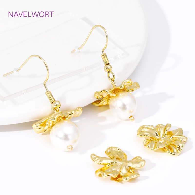 18K Gold Plated Large Flower B - đánh giá và giá Bead Cap Flower