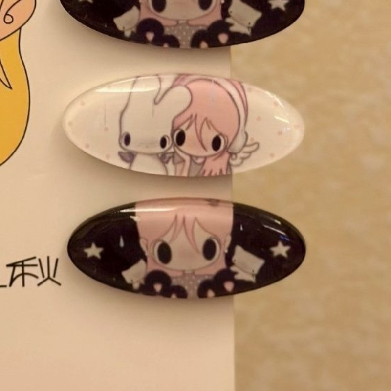 2Pcs INS Angel Girl Cartoon Ha - đánh giá và giá Jewelry Making Adults