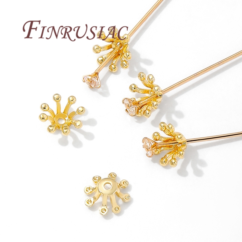 14K Gold Plated Flower Bead Ca - đánh giá và giá Bead Cap Flower