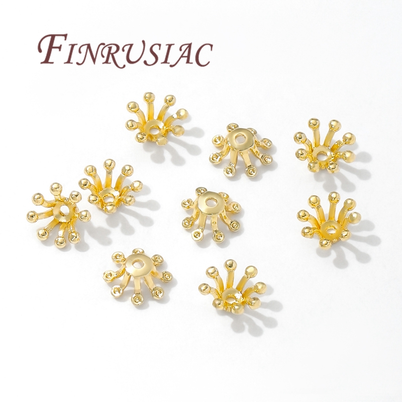14K Gold Plated Flower Bead Ca - đánh giá và giá Bead Cap Flower