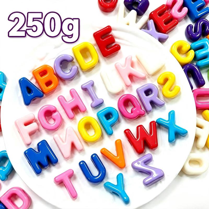 250 Grams 6mm Hole Letter Bead - đánh giá và giá Jewelry Making Education