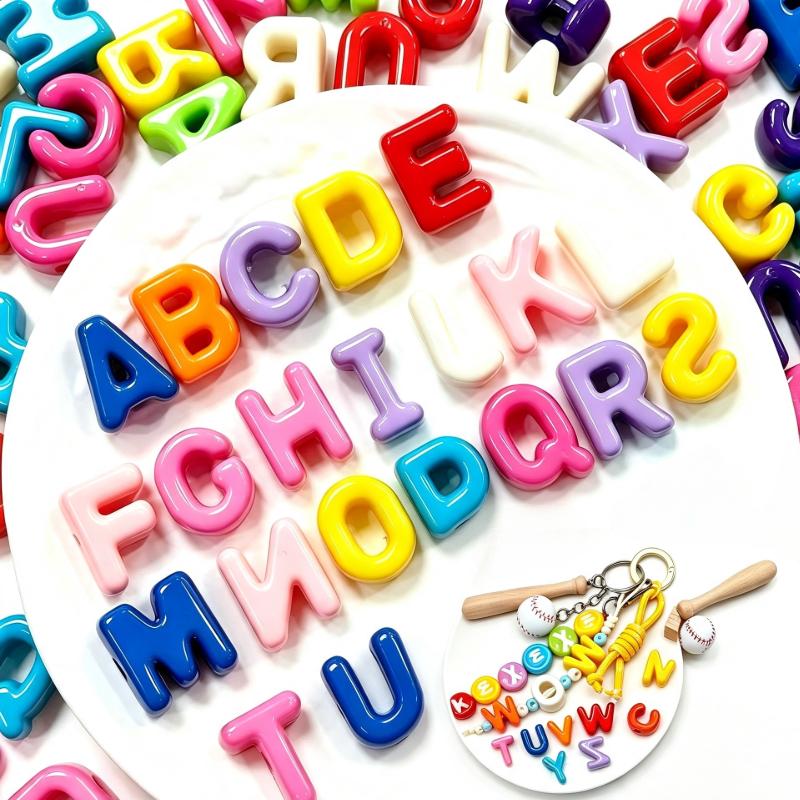 250 Grams 6mm Hole Letter Bead - đánh giá và giá Jewelry Making Education