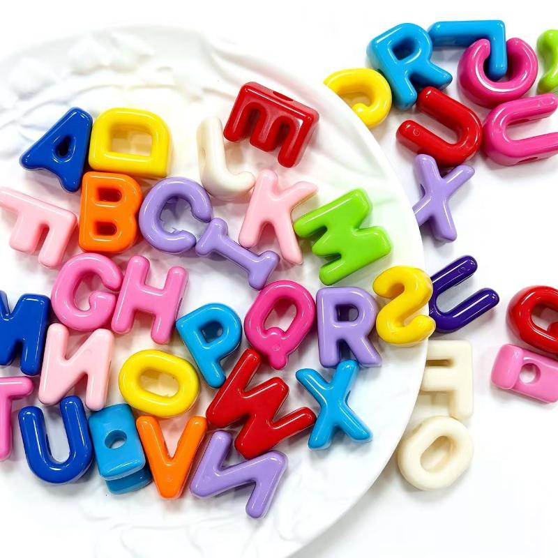250 Grams 6mm Hole Letter Bead - đánh giá và giá Jewelry Making Education
