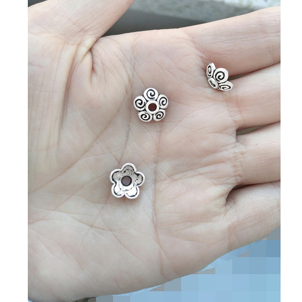Jwelery Findings Silver End Be - đánh giá và giá Bead Cap Flower