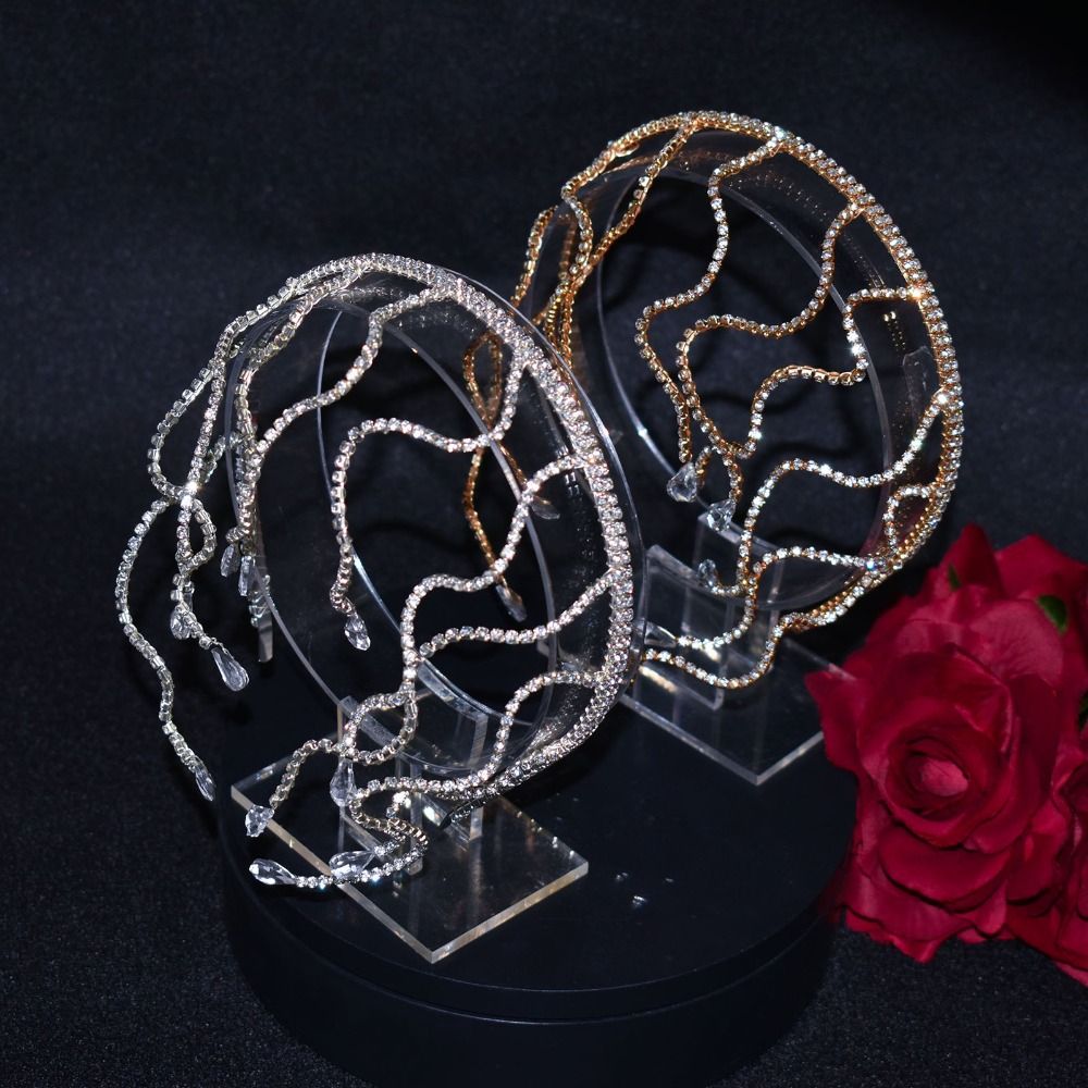 Snake Bend Rhinestone Headband - đánh giá và giá Jewelry Making Adults