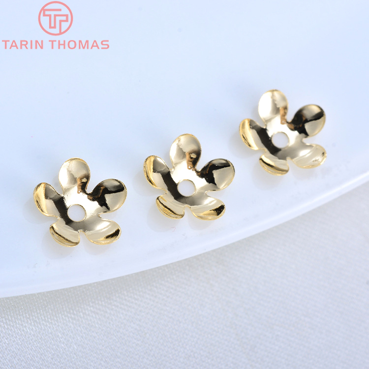 (3176)20 Chiếc 8.5MM Vàng 24K  - đánh giá và giá Bead Cap Flower