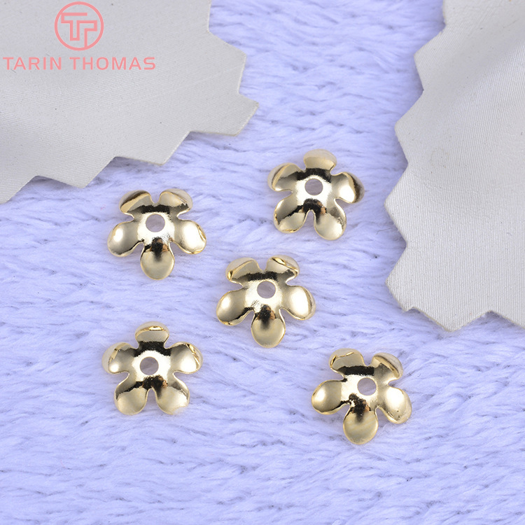 (3176)20 Chiếc 8.5MM Vàng 24K  - đánh giá và giá Bead Cap Flower
