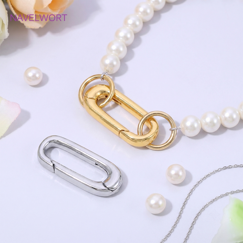 1/2/4Pcs 18K Gold Plated Oval  - đánh giá và giá Jewelry Making Pins