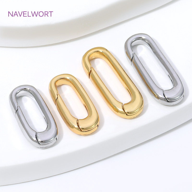 1/2/4Pcs 18K Gold Plated Oval  - đánh giá và giá Jewelry Making Pins