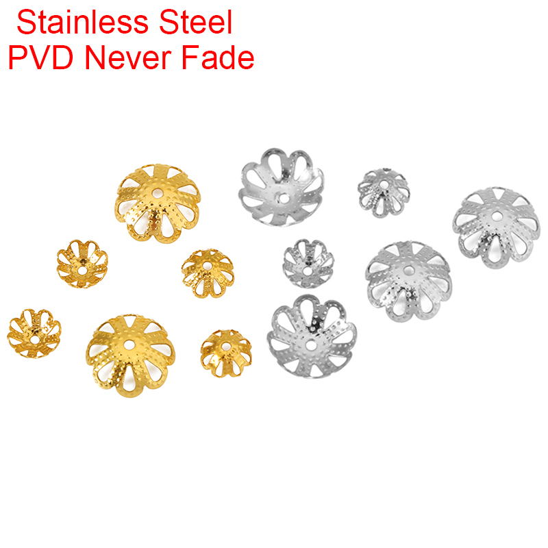 30pcs Never Fade PVD Stainless - đánh giá và giá Bead Cap Flower