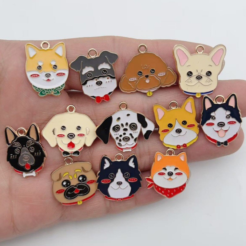 12pcs cartoon pet spotted dog  - đánh giá và giá Jewelry Making Diy