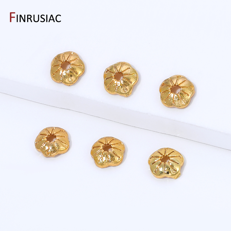 18K Gold Plated Brass 4mm Smal - đánh giá và giá Bead Cap Flower