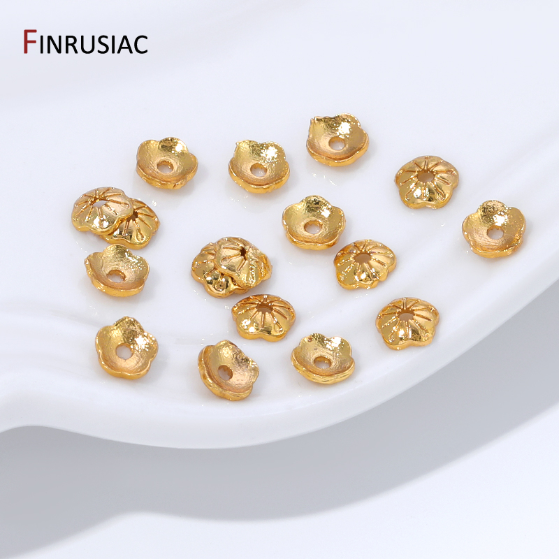 18K Gold Plated Brass 4mm Smal - đánh giá và giá Bead Cap Flower