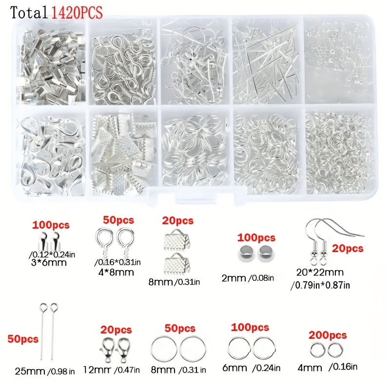 1420pcs 1box Jewelry Findings  - đánh giá và giá Jewelry Making Jump Rings