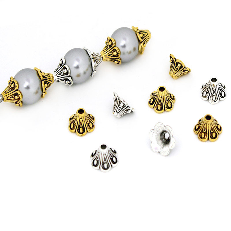 30Pcs Vintage Gold Silver Flow - đánh giá và giá Bead Cap Flower