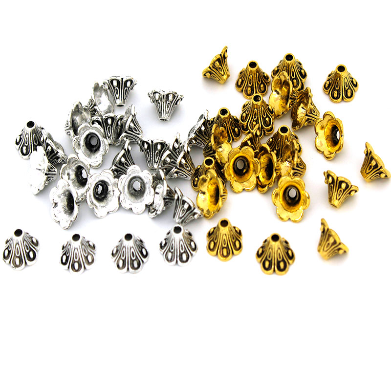 30Pcs Vintage Gold Silver Flow - đánh giá và giá Bead Cap Flower