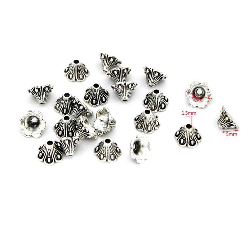 30Pcs Vintage Gold Silver Flow - đánh giá và giá Bead Cap Flower