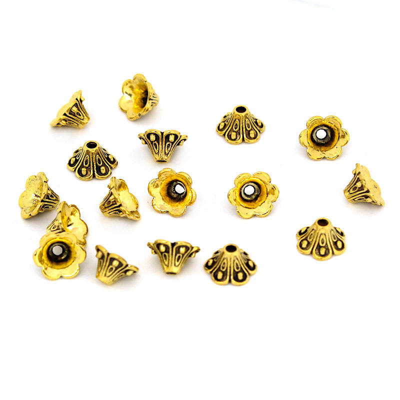 30Pcs Vintage Gold Silver Flow - đánh giá và giá Bead Cap Flower